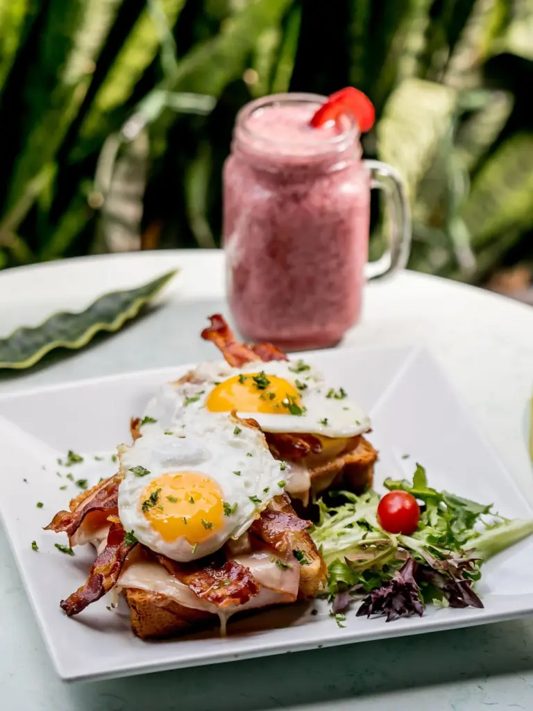 Foto: Frühstück mit Smothy und Spiegeleiern (© romjanaly – pixabay.com)